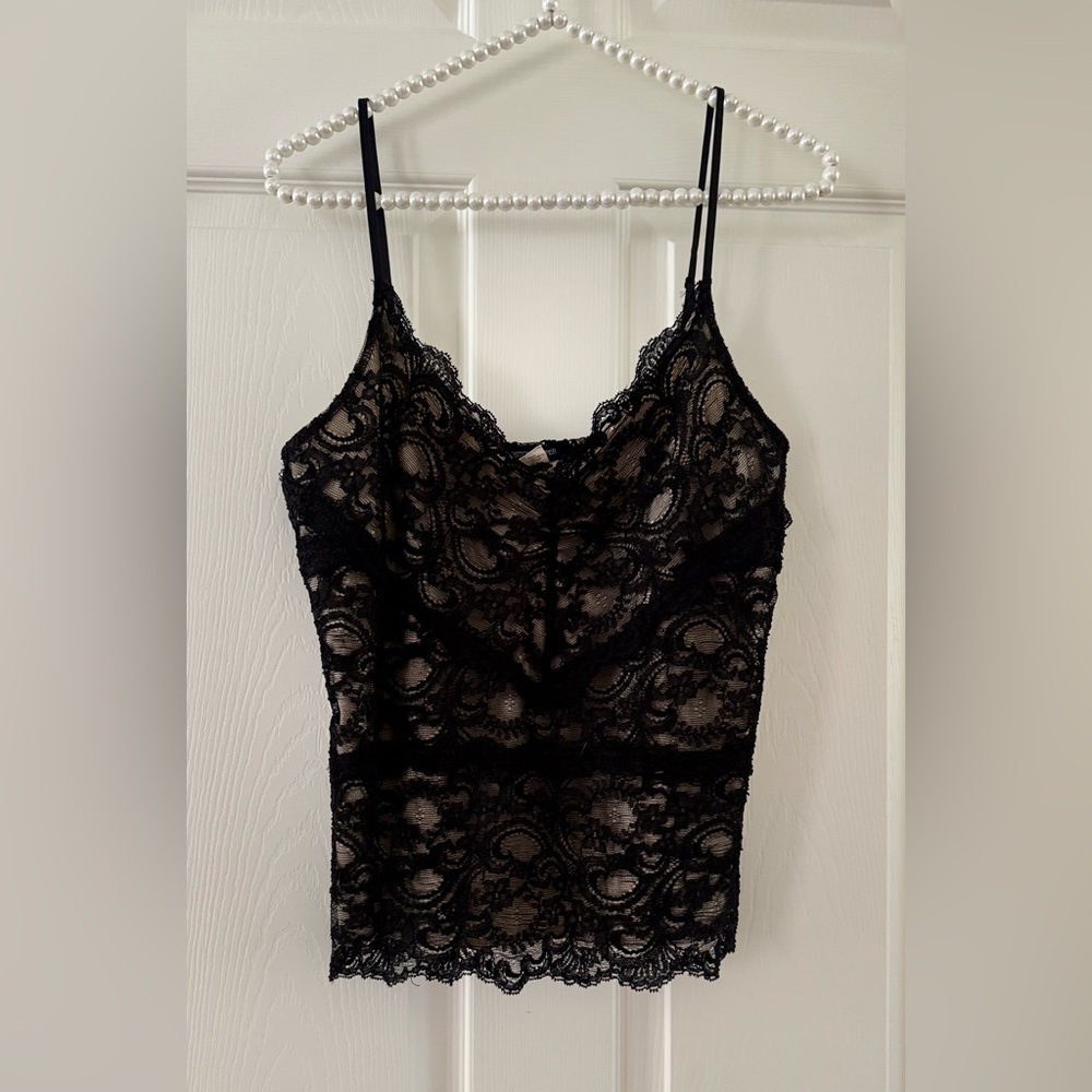 Beautiful Black Lace Camisole Top